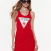 Guess Лятна рокля Logo E3GP03 JA914 Червен Regular Fit за Жени цена