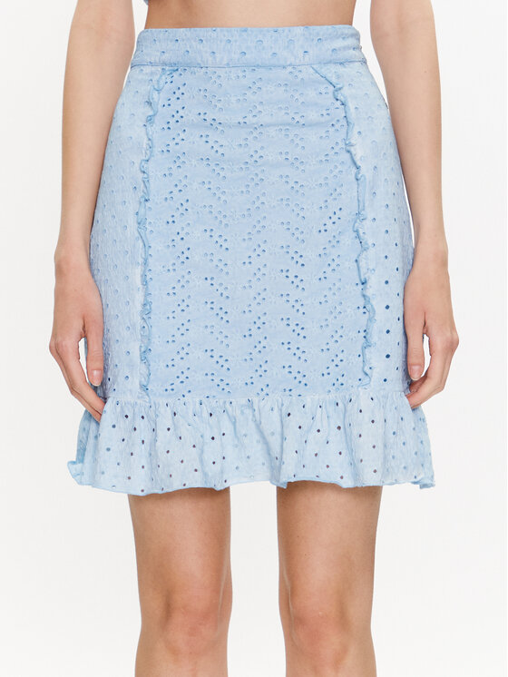 Guess Мини пола Aini W3GD0A KALQ0 Син Slim Fit за Жени цена