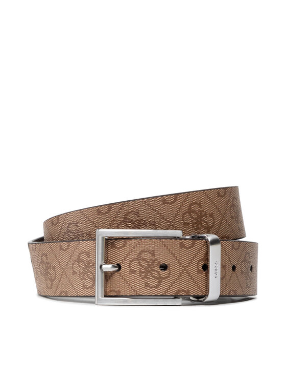 Guess Мъжки колан Vezzola Adj & Rev Belt BM7541 LEA35 Кафяв за Мъже цена