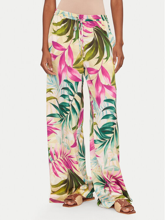 Guess Панталони тип палацо W5GB11 WH9C2 Цветен Wide Leg за Жени цена