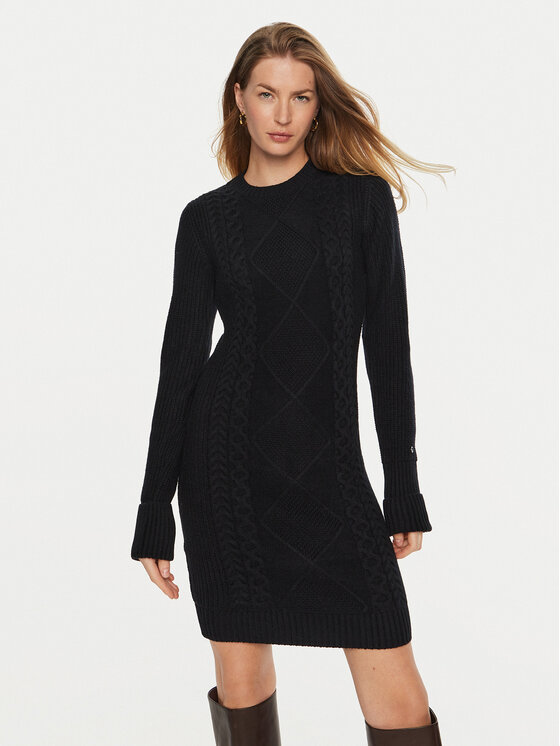 Guess Плетена рокля Serena W4BK17 Z3HW0 Черен Regular Fit за Жени цена