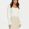 Guess Плетена рокля W5RK12 Z3KX0 Екрю Bodycon Fit цвят на ниска цена