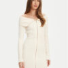 Guess Плетена рокля W5YK28 Z30I2 Екрю Slim Fit за Жени цена