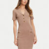 Guess Плетена рокля W5YK29 Z0130 Бежов Slim Fit за Жени цена