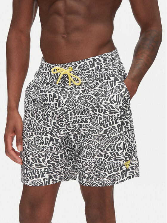 Guess Плувни шорти F5GT04 WG2D2 Черен Regular Fit за Мъже цена