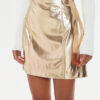 Guess Пола от имитация на кожа W4YD71 WGAP0 Златист Regular Fit за Жени цена