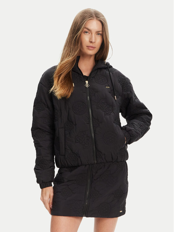 Guess Преходно яке V5YL0 3WHEB2 Черен Regular Fit за Жени цена