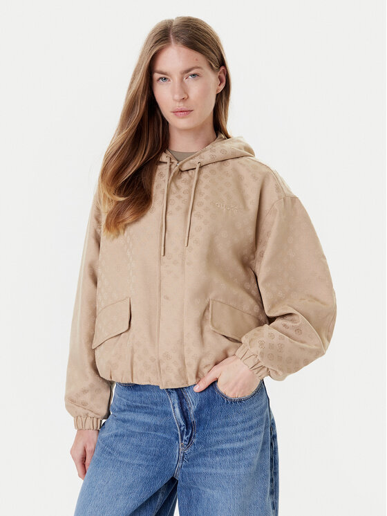 Guess Преходно яке V5YL02 WH492 Бежов Regular Fit за Жени цена