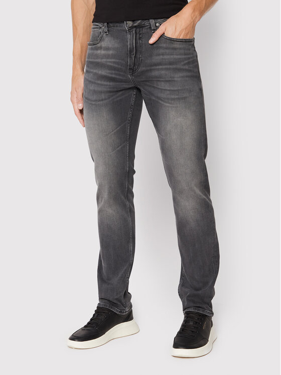 Guess Пуловер Angeles M2YAN2 D4Q52 Сив Slim Fit за Мъже цена