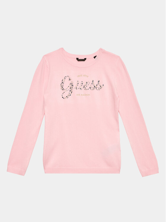 Guess Пуловер J3YR05 Z2NQ2 Розов Regular Fit за Момичета цена