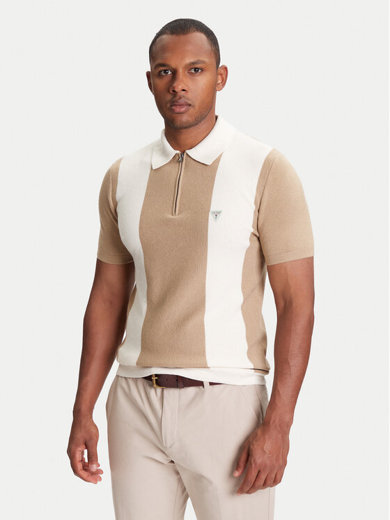 Guess Пуловер M5YR11 Z3OE2 Бежов Regular Fit за Мъже цена