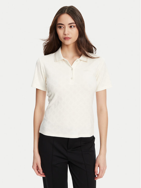 Guess Пуловер V5YP01 KCX12 Екрю Regular Fit за Жени цена