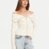 Guess Пуловер W5YR03 Z30I2 Екрю Slim Fit за Жени цена