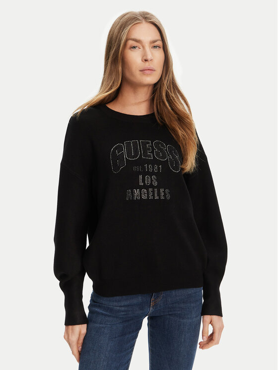 Guess Пуловер W5YR26 Z26I2 Черен Regular Fit за Жени цена