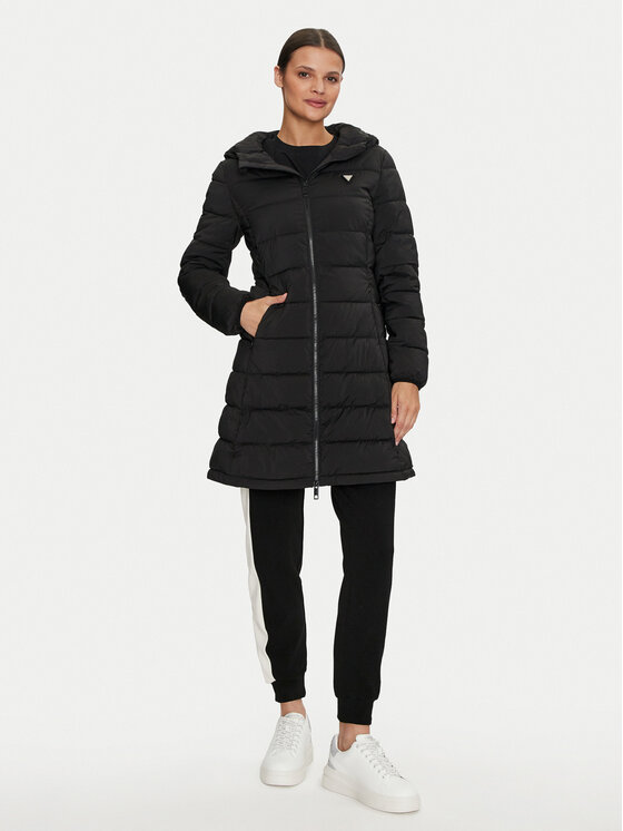Guess Пухено яке New Altea V4YL05 WF3X0 Черен Regular Fit за Жени цена