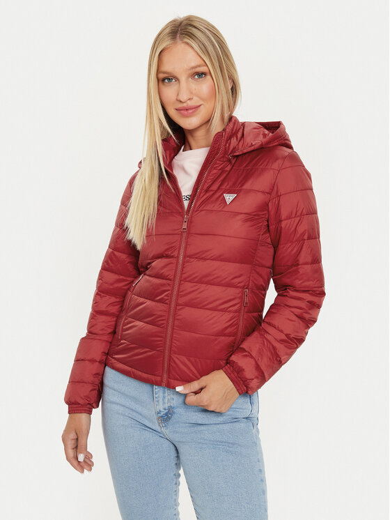 Guess Пухено яке W4YL00 WG922 Червен Regular Fit за Жени цена
