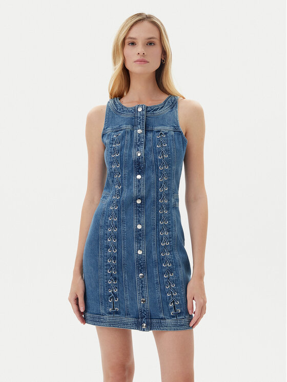 Guess Рокля 175261 Син Classic Fit за Жени цена