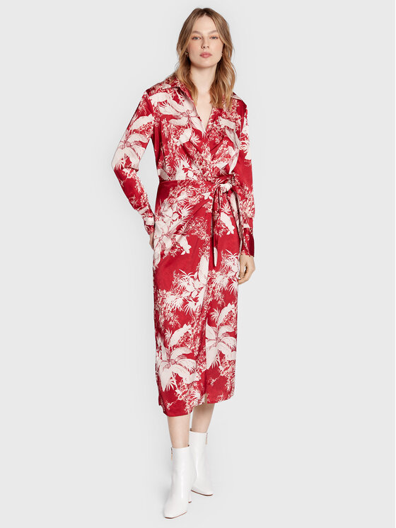 Guess Рокля тип риза Dorothee W2BK13 WEX62 Червен Regular Fit за Жени цена