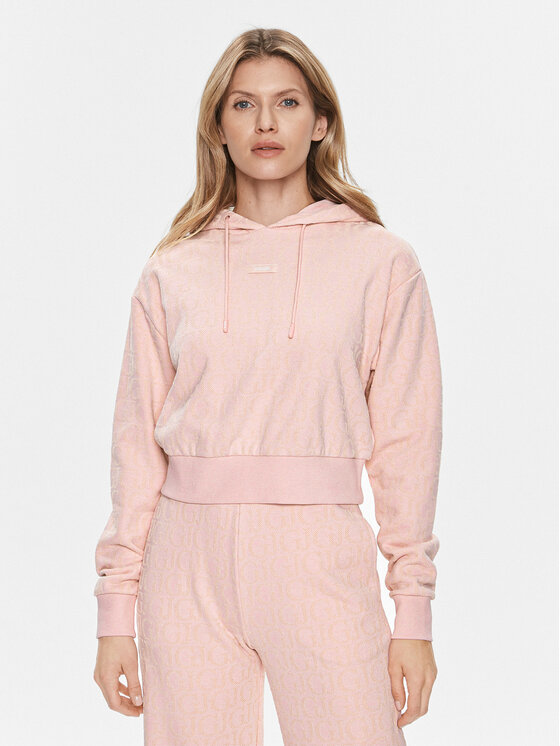 Guess Суитшърт Gj Logo V4RQ14 KC2W0 Розов Regular Fit за Жени цена