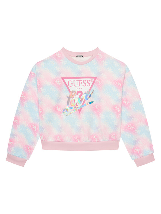 Guess Суитшърт J5YQ03 KA6R4 Розов Oversize за Момичета цена