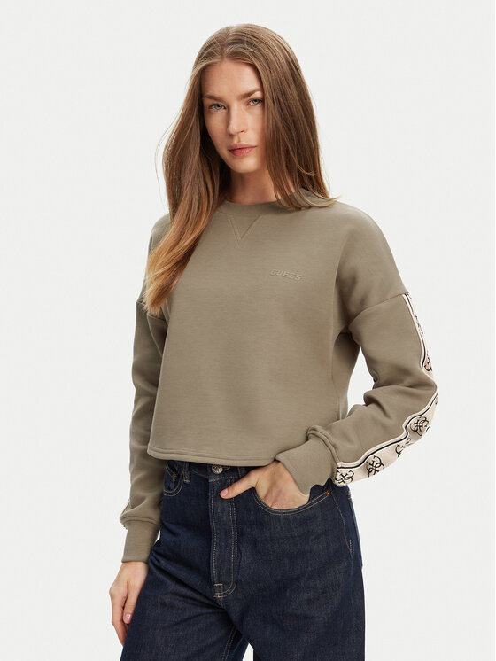 Guess Суитшърт V3BQ16 KB3P2 Кафяв Regular Fit цвят на ниска цена