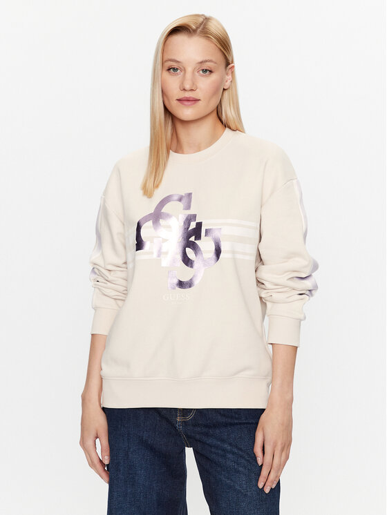 Guess Суитшърт V3YQ17 KBV71 Екрю Regular Fit за Жени цена