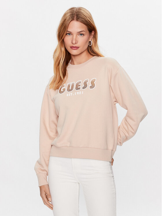 Guess Суитшърт W3YQ13 K8802 Бежов Relaxed Fit за Жени цена