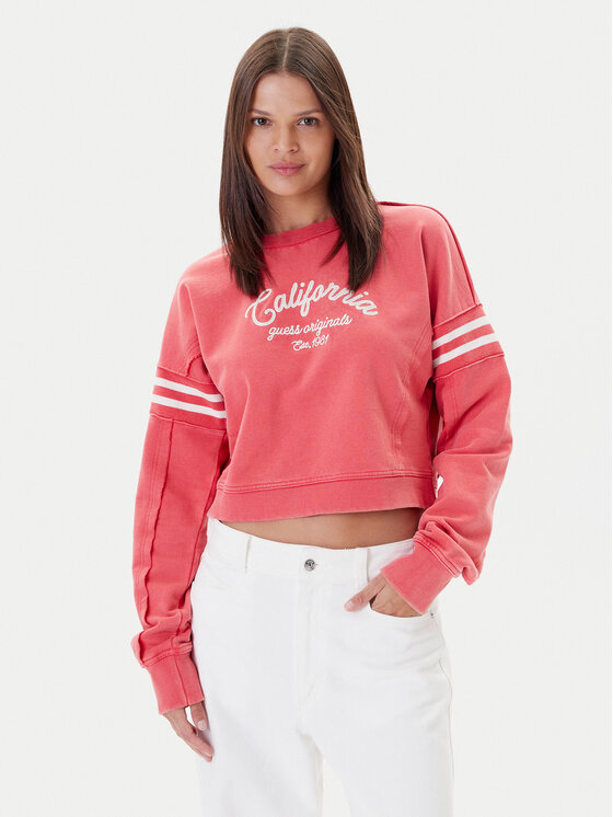 Guess Суитшърт W5YQ24 K68I4 Коралов Regular Fit за Жени цена