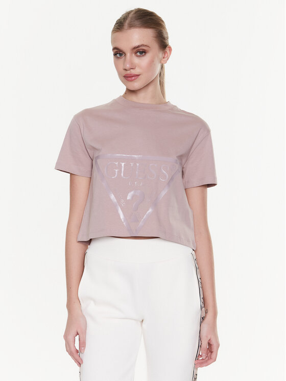 Guess Тишърт Adele V2YI06 K8HM0 Розов Boxy Fit за Жени цена