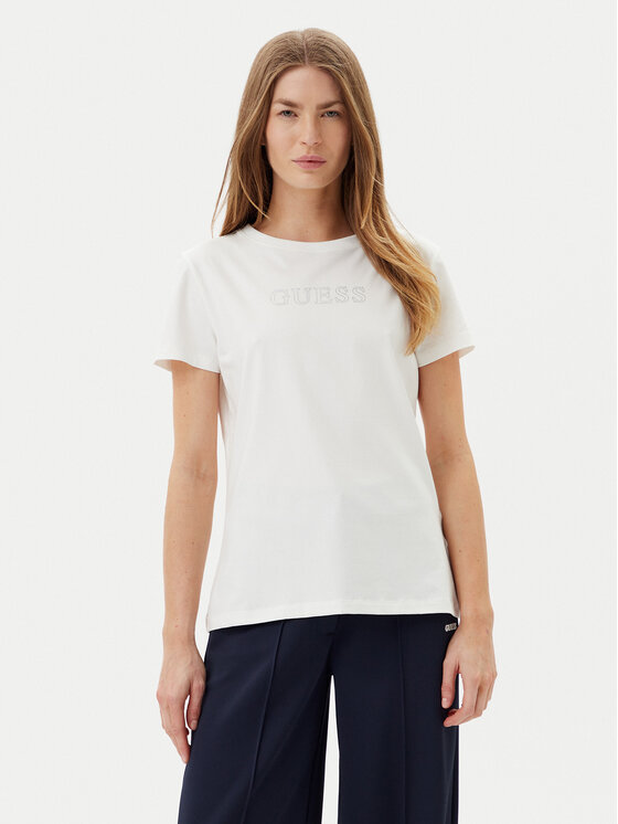 Guess Тишърт BRIANA SS V3BI11 J1314 Бял Active Fit за Жени цена