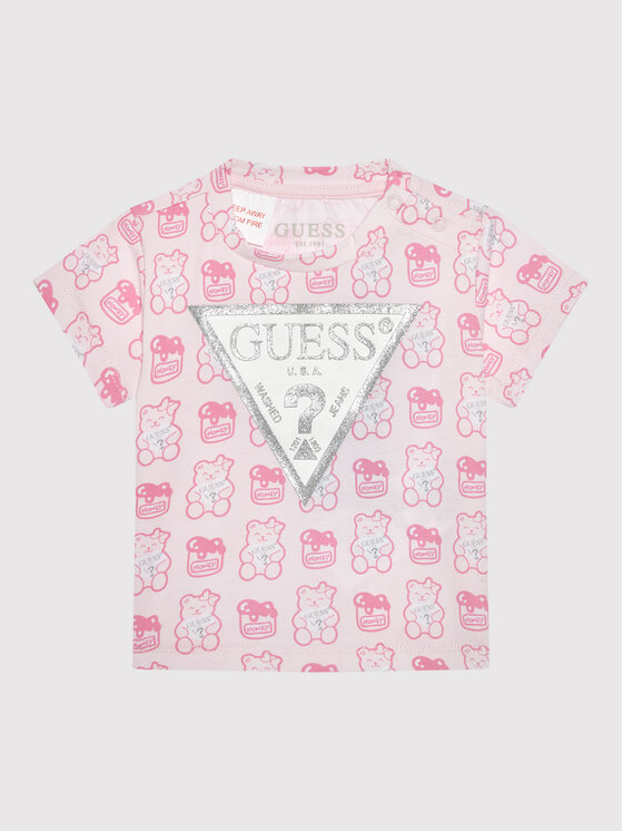 Guess Тишърт H1YT00 K6YW1 Розов Regular Fit за Момичета цена
