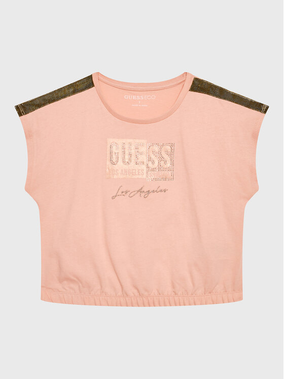Guess Тишърт J3GI11 K8HM3 Розов Boxy Fit за Момичета цена