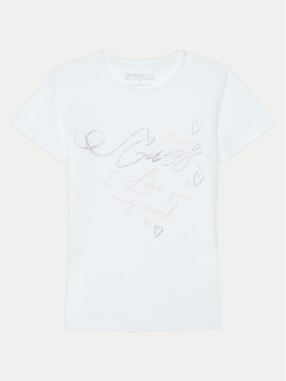 Guess Тишърт J5RI38 K6YW4 Бял Regular Fit за Момичета цена