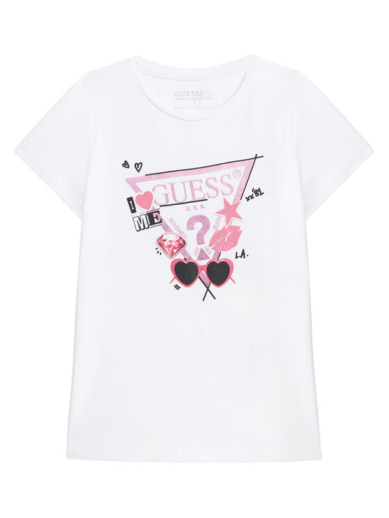 Guess Тишърт J5YI00 K6YW4 Бял Regular Fit за Момичета цена