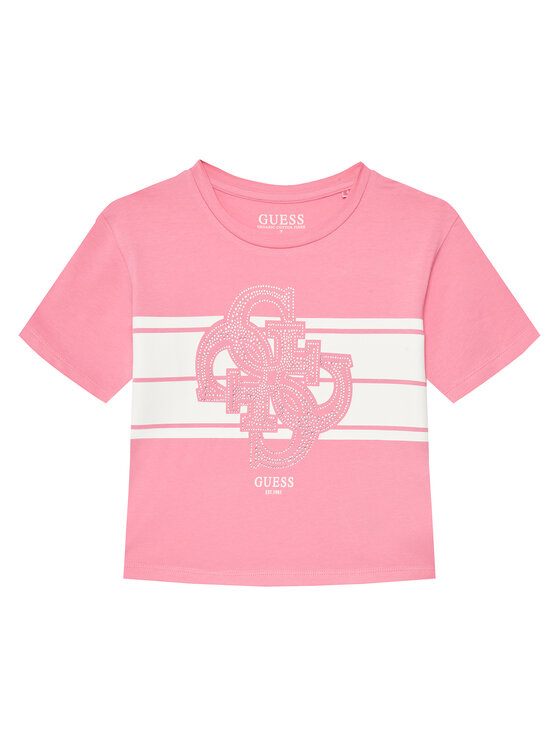 Guess Тишърт J5YI09 K6YW4 Розов Regular Fit за Момичета цена