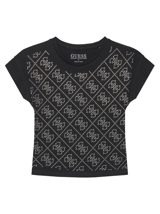 Guess Тишърт J5YI37 K6YW4 Черен Regular Fit за Момичета цена