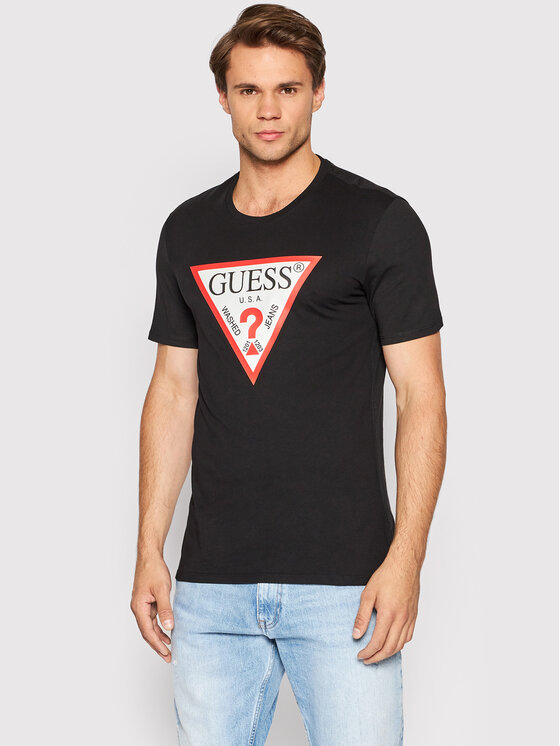 Guess Тишърт M2YI71 I3Z11 Черен Slim Fit за Мъже цена