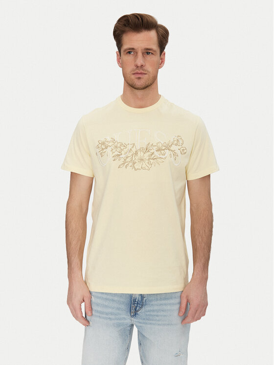 Guess Тишърт M5GI17 K8FQ4 Бежов Regular Fit за Мъже цена