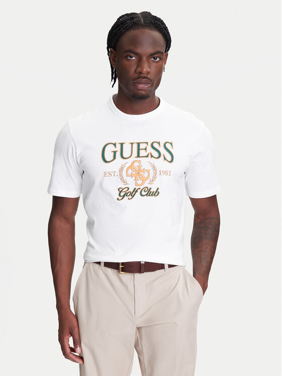 Guess Тишърт M5YI22 K8FQ4 Бял Regular Fit цвят на ниска цена