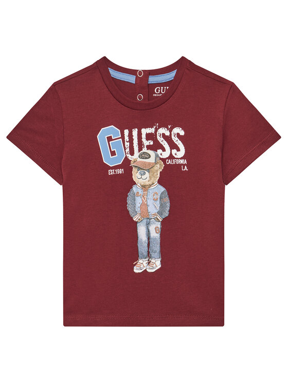 Guess Тишърт N5YI22 K8HM4 Бордо Regular Fit за Момчета цена