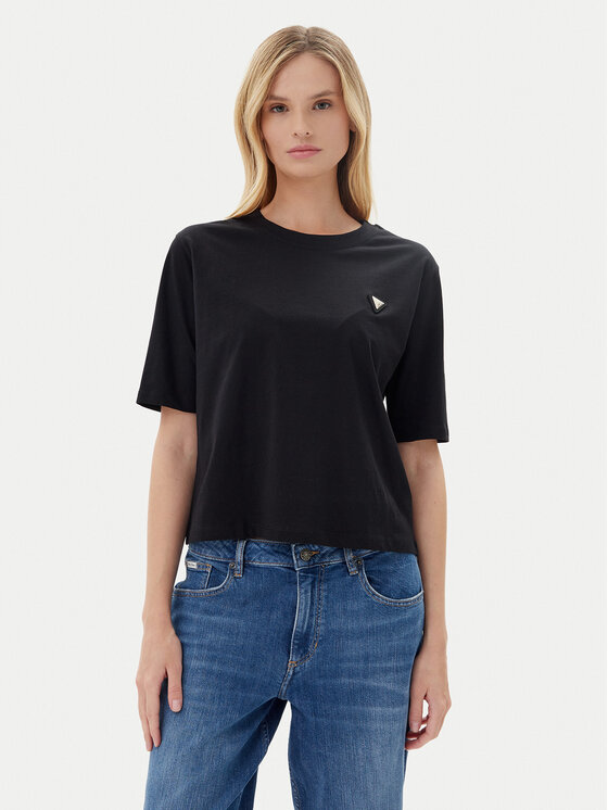 Guess Тишърт V4BI21 I3Z14 Черен Relaxed Fit за Жени цена
