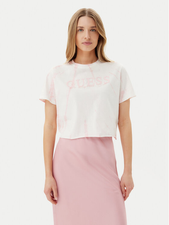 Guess Тишърт V5GI19 I3Z14 Розов Regular Fit за Жени цена