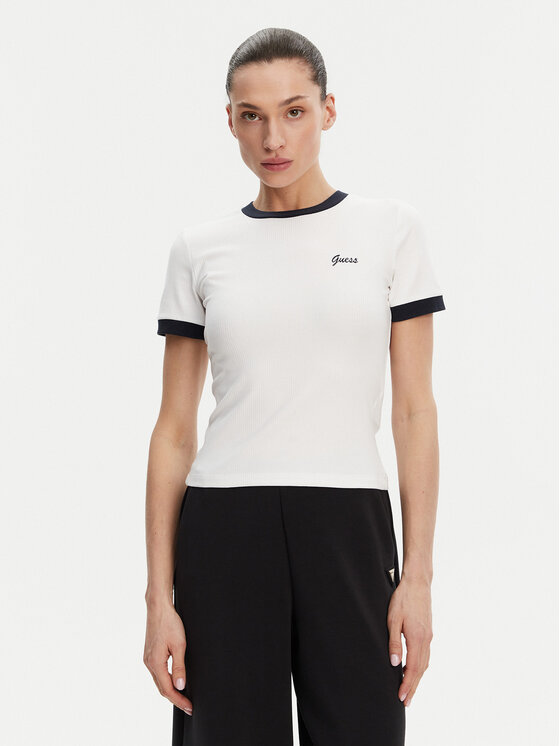 Guess Тишърт V5GP08 KCRN2 Бял Regular Fit за Жени цена