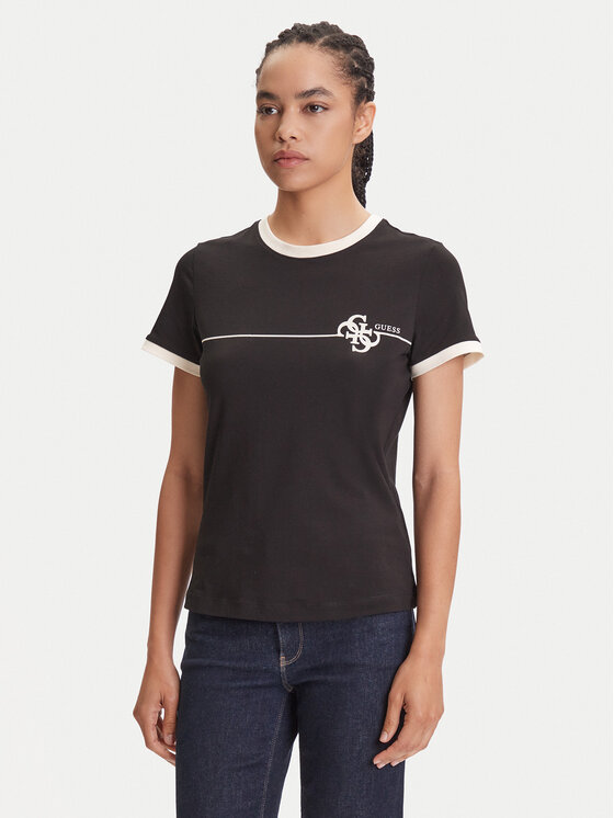 Guess Тишърт V5YI01 J1314 Черен Regular Fit за Жени цена