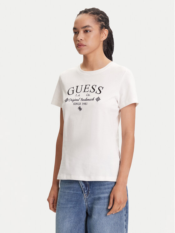 Guess Тишърт V5YI03 I3Z14 Бял Regular Fit цвят на ниска цена