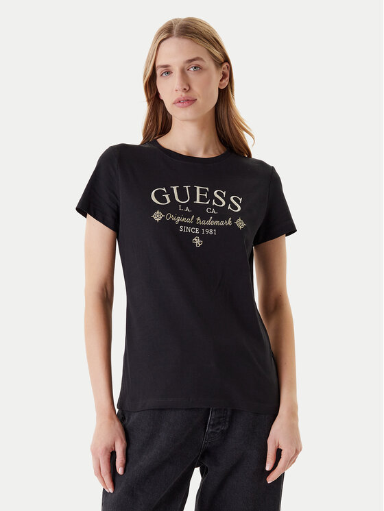 Guess Тишърт V5YI03 I3Z14 Черен Regular Fit за Жени цена