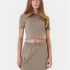 Guess Тишърт V5YP08 K8RT2 Каки Slim Fit за Жени цена