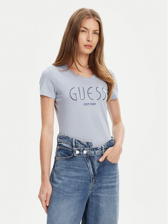 Guess Тишърт W5YI05 J1314 Син Regular Fit за Жени цена