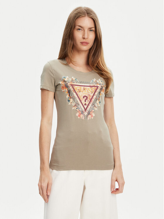 Guess Тишърт W5YI08 J1314 Зелен Regular Fit за Жени цена