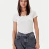 Guess Тишърт W5YI46 J1314 Екрю Slim Fit за Жени цена
